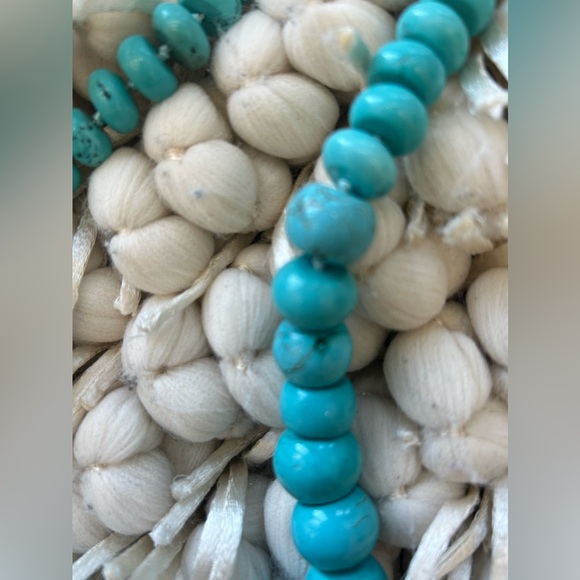 Genuine Turquoise stone choker necklace. Slightly on the heavy side. Like new.. - Picture 5 of 8